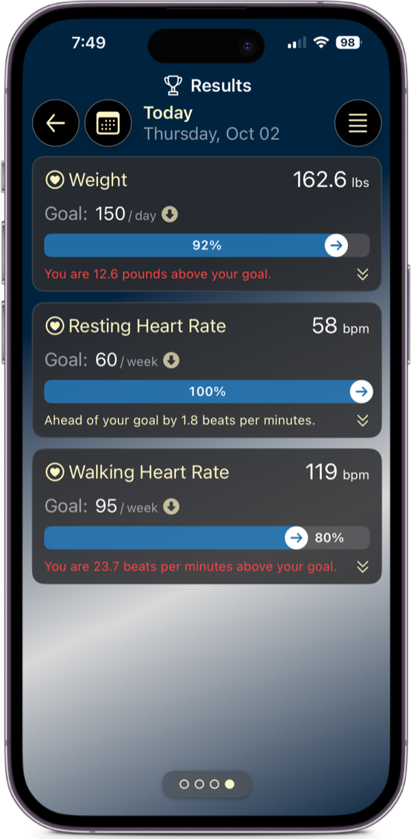 mCoreHabit app screen 9